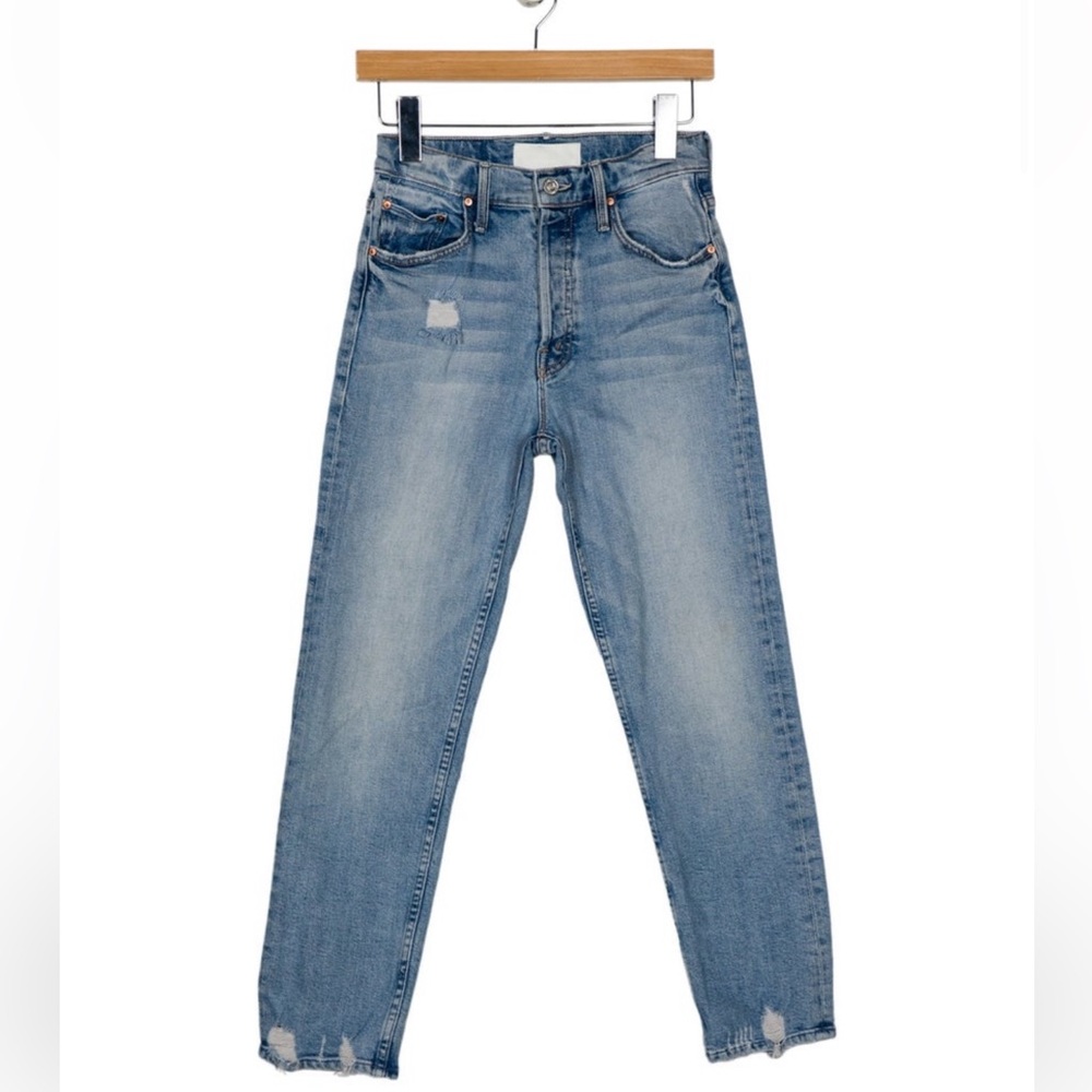 Mother Mid Rise Straight Jeans